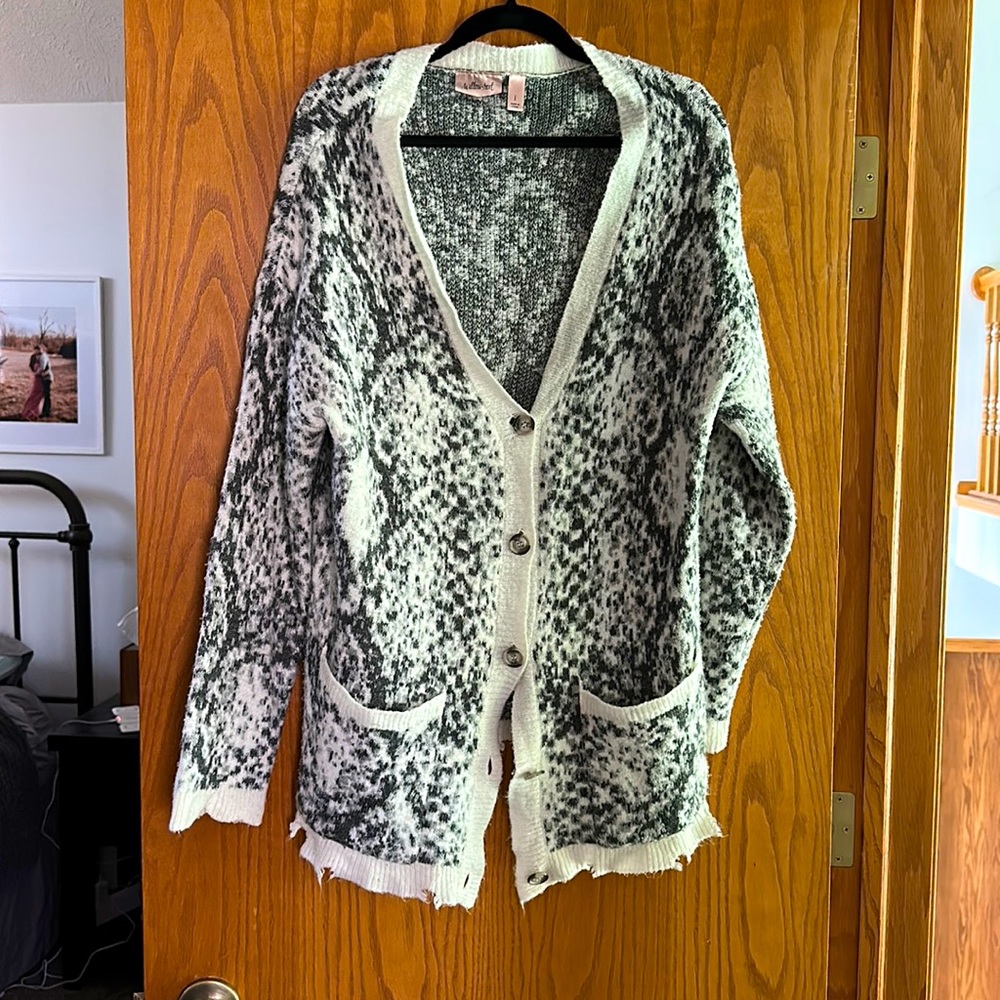 Printed cardigan